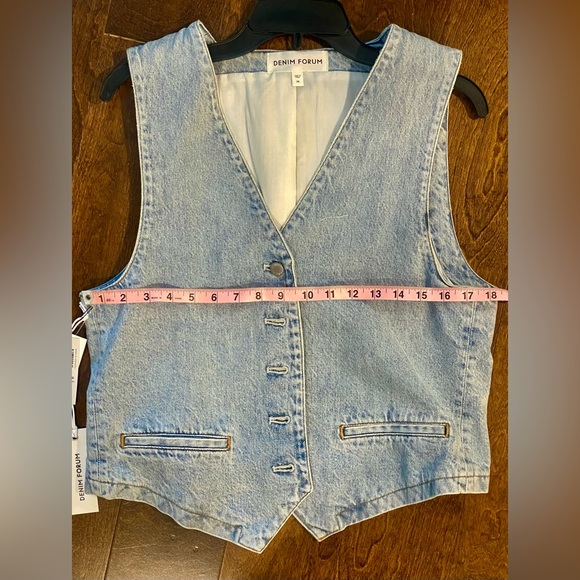 NWT Aritzia Denim Forum 90’s Boyfriend Denim Vest - Picture 10 of 11